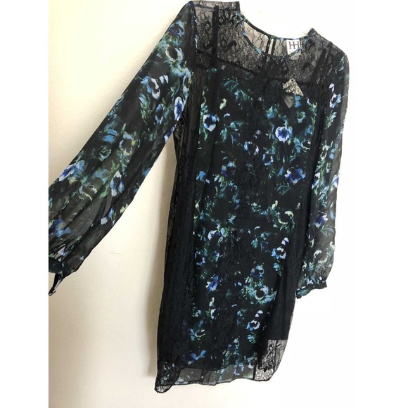 Haute Hippie Tangled Up Silk Lace Sheer Dress Sz S - Picture 5 of 7